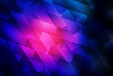 Koyu pembe, mavi vektör arka planı çokgen biçiminde. Soyut stil ve dikdörtgenlerle dekoratif tasarım. Web siteleri için şablon kullanılabilir.