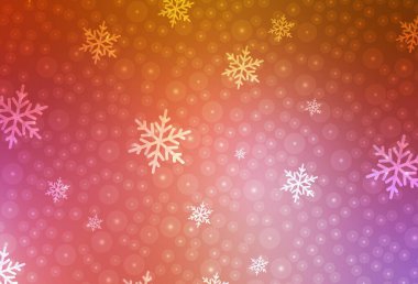 Açık Pembe, karnaval tarzında sarı vektör şablonu. Yeni yıl baloları ve karlı renkli çizimler. Bir üniversite posteri için en iyi tasarım, afiş.