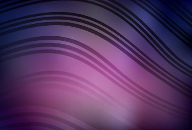 Eğri çizgileri olan koyu mor bir vektör şablonu. Basit bir şekilde yepyeni renkli bir tasvir. Reklamınız için yepyeni tasarım..