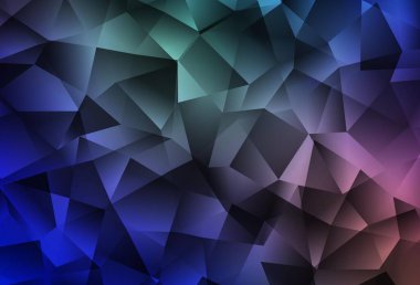 Açık mavi, kırmızı vektör düşük polimer arkaplan. Çokgen tarzda tamamen yeni bir renk çizimi. Pankartın için tamamen yeni bir şablon.