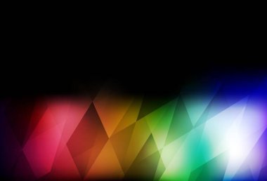 Eşkenar dörtgenli Dark Multicolor vektör arkaplanı. Renkli dikdörtgenleri olan bir resim. Şablon bir arkaplan olarak kullanılabilir.