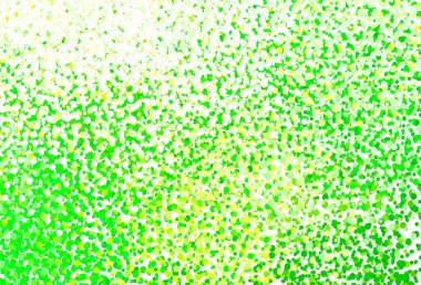 Açık yeşil, benekli sarı vektör arka plan. Parlak renkli soyut çemberlerin olduğu bir resim. Güzel web siteleri için desen.