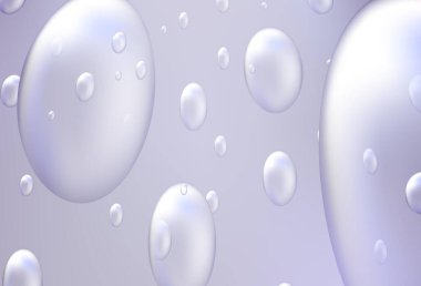 Disklerle açık mor vektör dokusu. Doğa tarzında bulanık halkaları olan güzel renkli çizimler. Şablon su dokusu olarak kullanılabilir, yağmur damlası olarak..