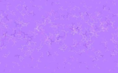 Açık Mor, Pembe vektör deseni ve yapay zeka ağı. Renkli yapay zeka yapısı, eğimli çizgiler ve noktalar. Siber yeniliklerin tasviri için tasarım.