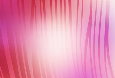 Bükülmüş çizgileri olan açık pembe vektör arkaplanı. Değişken çizgileri olan renkli soyut çizimler. Tasarımınız için desen.