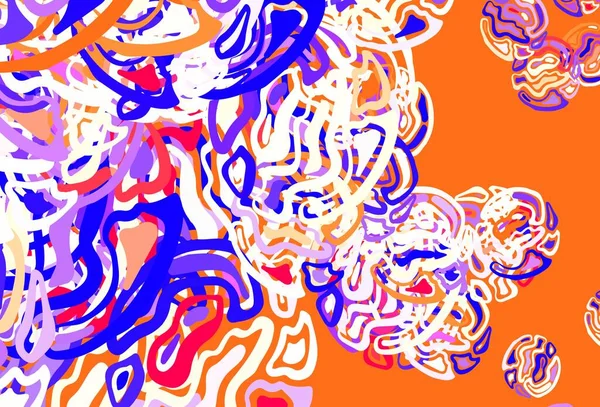 Bleu Clair Fond Vectoriel Jaune Avec Des Formes Abstraites Illustration — Image vectorielle