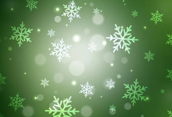 Koyu Yeşil Vektör Deseni Noel Tarzında Gradyan Noel Elementleri Içeren — Stok Vektör