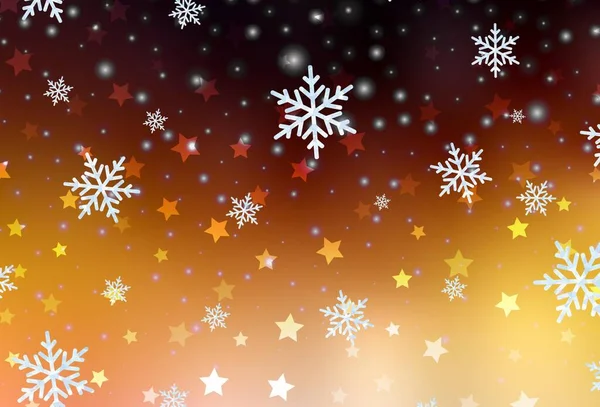 Σκούρο Πορτοκαλί Διανυσματική Υφή Χρωματιστές Νιφάδες Χιονιού Αστέρια Σύγχρονη Γεωμετρική — Διανυσματικό Αρχείο