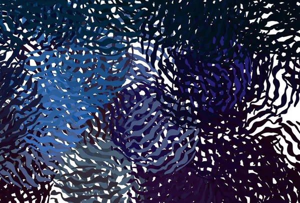 Bleu Foncé Motif Vectoriel Jaune Avec Des Lignes Courbes Illustration — Image vectorielle