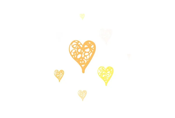 浅粉色 绿色矢量背景与心脏 灵巧的插图与渐变的心脏在情人节的风格 情人节贺卡的模板 — 图库矢量图片