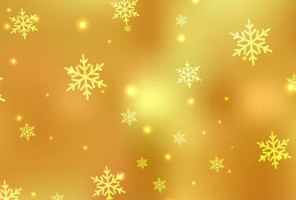 Fondo Vector Amarillo Oscuro Estilo Navideño Ilustración Colorida Con Símbolos — Vector de stock