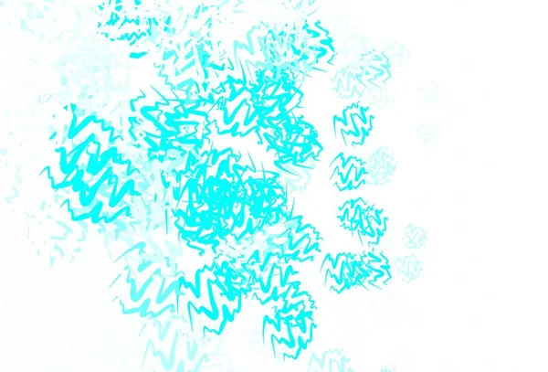 Çizgileri olan açık mavi vektör deseni. Kavisli çizgilerden oluşan parlak bir illüstrasyon. İş tasarımınız için soyut biçim.