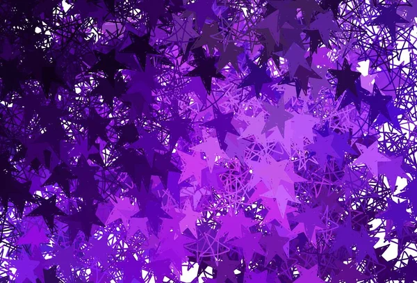 Φως Μωβ Διάνυσμα Φόντο Χρωματιστά Αστέρια Διακοσμητική Λαμπερή Απεικόνιση Αστέρια — Διανυσματικό Αρχείο