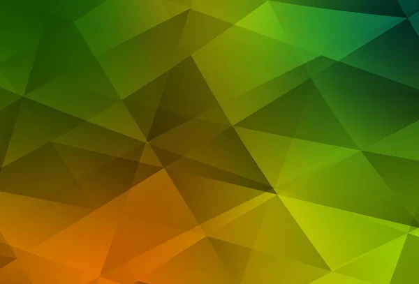 Modèle Polygonal Vectoriel Vert Clair Jaune Illustration Abstraite Scintillante Avec — Image vectorielle