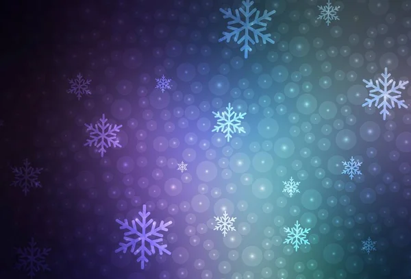 Dunkelrosa Blaues Vektormuster Weihnachtlichen Stil Abstrakte Illustration Mit Weihnachtskugeln Und — Stockvektor