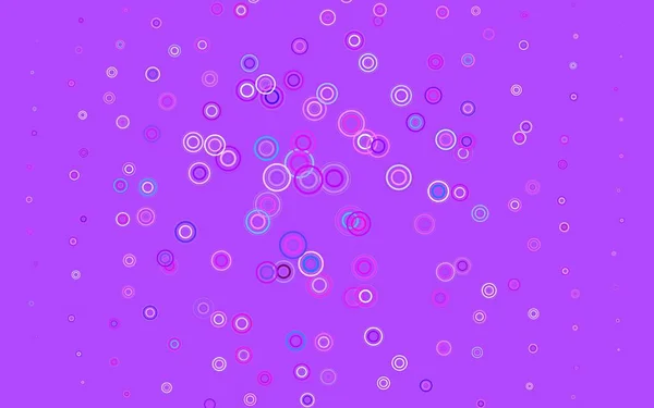 Светло Розовый Голубой Векторный Рисунок Сферами Размытый Декоративный Дизайн Абстрактном — стоковый вектор