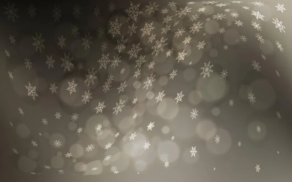 浅灰矢量纹理与彩色雪花 模糊的装饰设计在圣诞节风格与雪 这个图案可以用来做新年传单 — 图库矢量图片