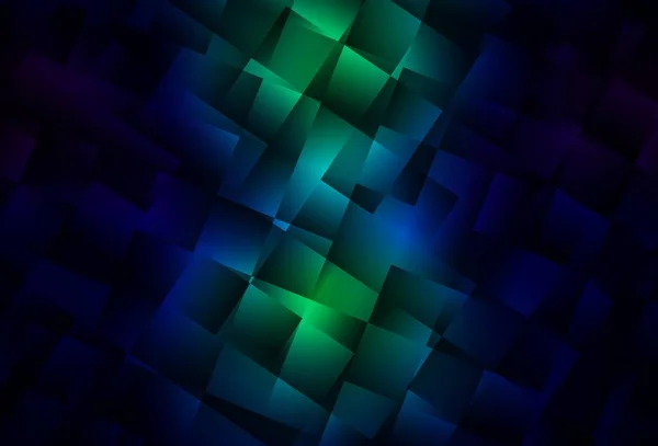 Dark Blue Green Vector Polygon Abstract Layout Ilustração Geométrica Estilo —  Vetores de Stock