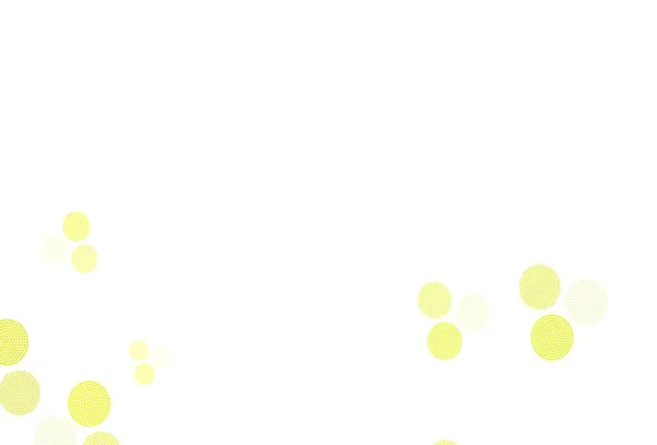 浅绿色 带圆圈的黄色矢量模板 用自然风格的彩色气泡作摘要说明 壁纸的纹理图案 — 图库矢量图片