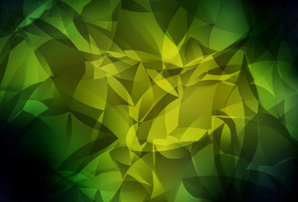 ダークグリーン イエローベクトル低ポリレイアウト 多角形の形状のサンプル あなたのウェブサイトのための新しいテクスチャ — ストックベクタ