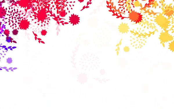 Açık kırmızı, çiçekli sarı vektör zarif şablon çiçekli zarif parlak çizim. İşiniz için en iyi tasarım..