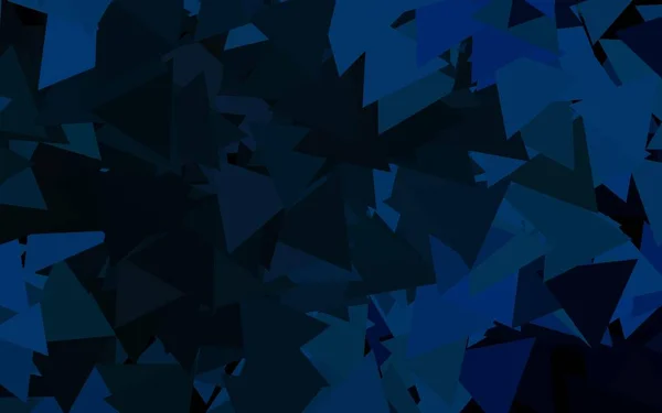 Plantilla Vectorial Azul Oscuro Con Cristales Triángulos Ilustración Abstracta Moderna — Archivo Imágenes Vectoriales