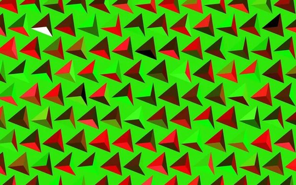 Темно Зеленая Красная Векторная Текстура Триангулярном Стиле Современная Абстрактная Иллюстрация — стоковый вектор