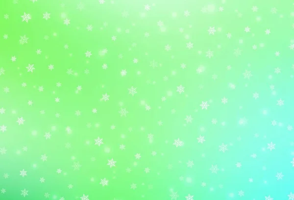 Светло Зеленый Вектор Стиле Праздника Абстрактная Градиентная Иллюстрация Красочными Рождественскими — стоковый вектор