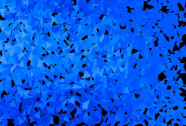 Fundo Vetorial Azul Escuro Com Triângulos Glitter Ilustração Abstrata Com —  Vetores de Stock