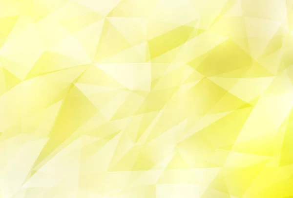 Luz Amarillo Vector Abstracto Mosaico Telón Fondo Elegante Ilustración Poligonal — Vector de stock