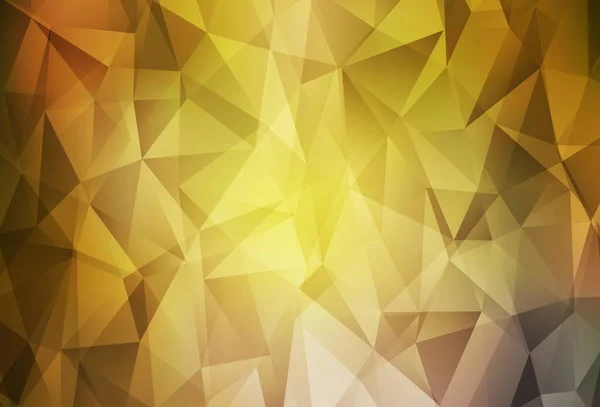 Dunkelgrünes Gelbes Vektorpolygonalmuster Polygonale Abstrakte Illustration Mit Farbverlauf Komplett Neue — Stockvektor