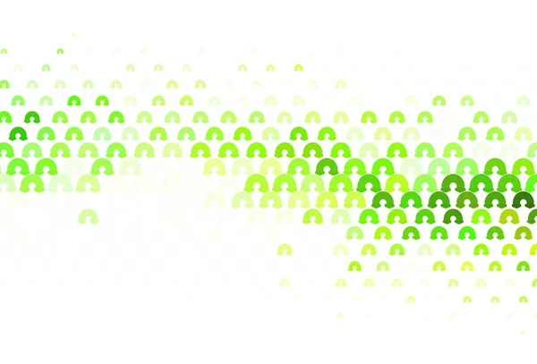 Verde Chiaro Sfondo Vettoriale Giallo Con Simboli Arcobaleno Illustrazione Astratta — Vettoriale Stock