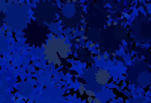 Tmavě Modrá Vektorová Textura Abstraktními Tvary Barevné Chaotické Formy Gradientem — Stockový vektor