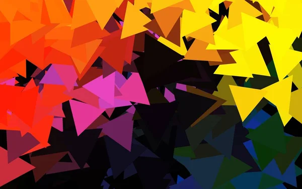 Dunkle Mehrfarbige Vektortextur Mit Dreieckigem Stil Abstrakte Gradienten Illustration Mit — Stockvektor