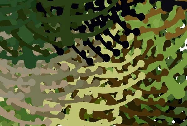 Modèle Vectoriel Vert Foncé Jaune Avec Des Formes Chaotiques Illustration — Image vectorielle