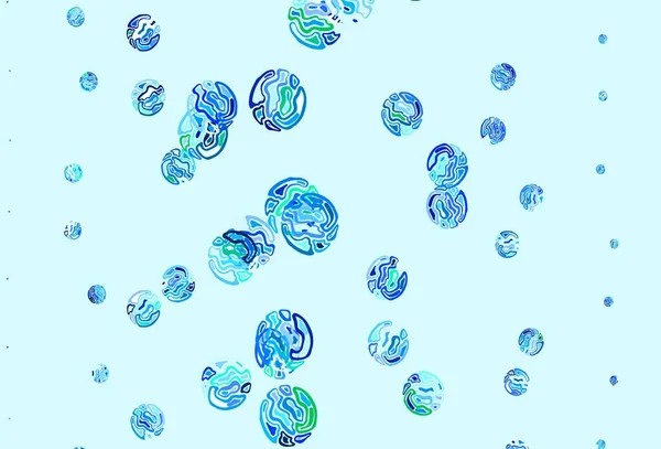 Bleu Clair Fond Vectoriel Vert Avec Des Taches Illustration Avec — Image vectorielle