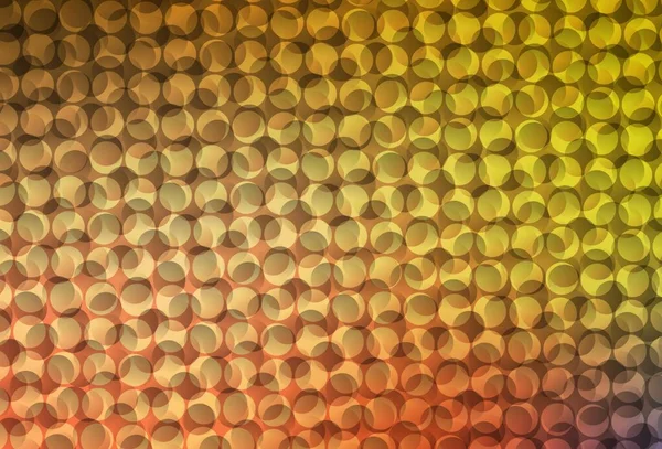 Hellrote Gelbe Vektorschablone Mit Kreisen Schöne Farbige Illustration Mit Verschwommenen — Stockvektor