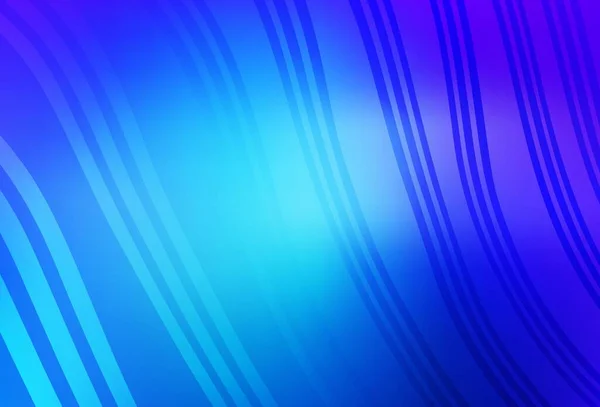 Hellrosa Blaue Vektorschablone Mit Gebogenen Linien Bunte Illustration Abstrakten Stil — Stockvektor