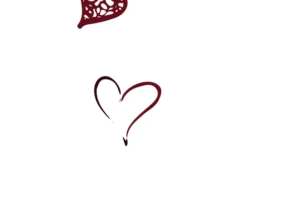 Ελαφρύ Κόκκινο Διάνυσμα Πρότυπο Doodle Καρδιές Όμορφες Αφηρημένες Καρδιές Πολύχρωμο — Διανυσματικό Αρχείο