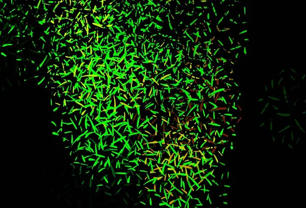 Sötétzöld Sárga Vektor Elrendezése Sík Vonalakkal Színes Ragyogó Illusztráció Vonalakkal — Stock Vector