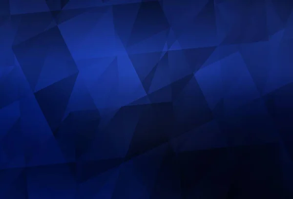 Modello Mosaico Triangolo Vettoriale Blu Scuro Illustrazione Poligonale Brillante Che — Vettoriale Stock