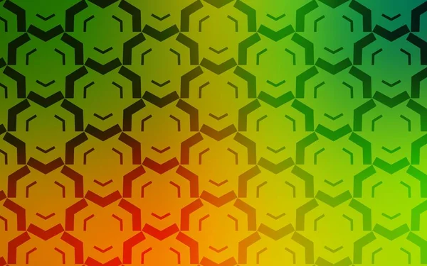 浅绿色 黄色矢量背景 弯曲的线条 带渐变的绕行抽象图解 为您的设计创建一个全新的模板 — 图库矢量图片