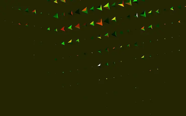 ダークグリーン クリスタルとレッドベクトルテンプレート 三角形 三角形の抽象的なグラデーションイラスト 携帯電話の背景 — ストックベクタ