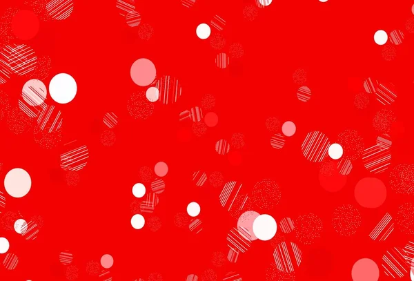Шаблон Светло Красного Вектора Кругами Красивая Цветная Иллюстрация Размытыми Кругами — стоковый вектор