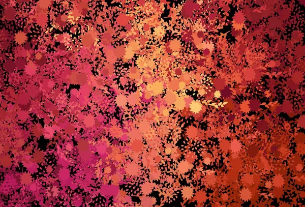 Rouge Foncé Fond Vectoriel Jaune Avec Des Formes Abstraites Design — Image vectorielle