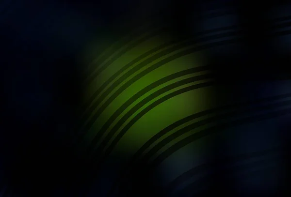Темно Зелений Векторний Шаблон Вигнутими Лініями Сучасна Градієнтна Абстрактна Ілюстрація — стоковий вектор