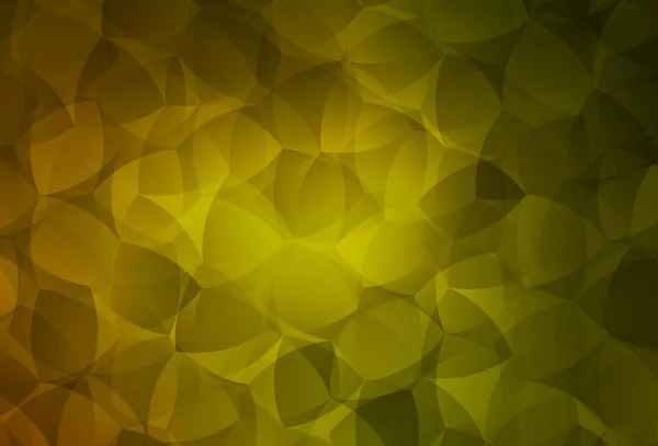 Vert Foncé Fond Polygonal Vecteur Jaune Illustration Géométrique Style Origami — Image vectorielle