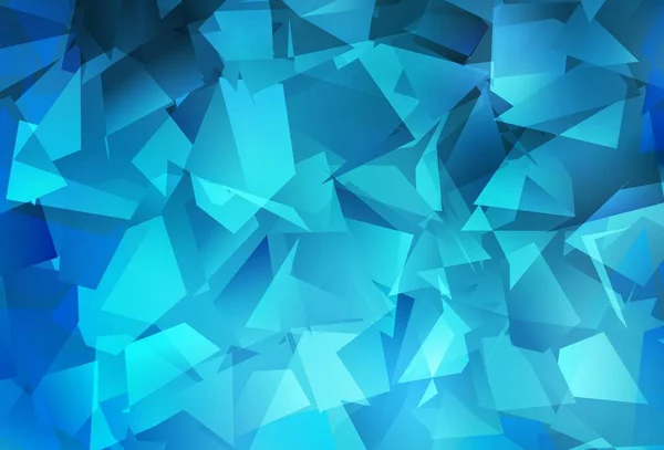 Luz Azul Vector Triángulo Plantilla Mosaico Ilustración Creativa Estilo Semitono — Archivo Imágenes Vectoriales