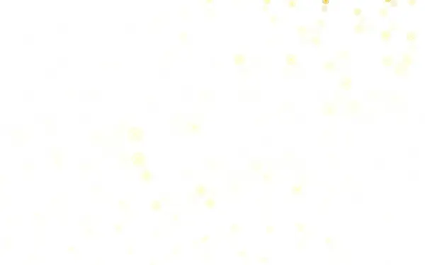 Светло Желтая Векторная Компоновка Кружочками Современная Абстрактная Иллюстрация Красочными Каплями — стоковый вектор