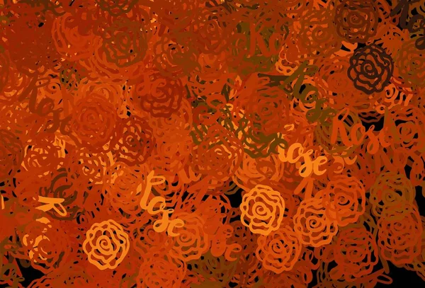 Fond Vectoriel Orange Foncé Avec Des Formes Abstraites Formes Chaotiques — Image vectorielle